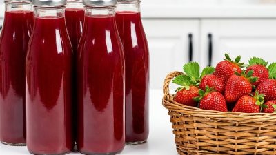 Jahodová šťáva bez cukru a chemie
