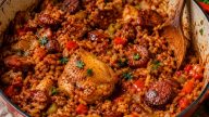 Kreolská jambalaya s kuřecím masem