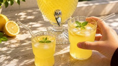 Letní citrónová limonáda s mátou