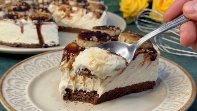 Nepečený dort s mascarpone a banánem