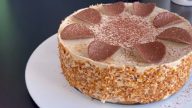 Tiramisu dort bez pečení s mandlemi