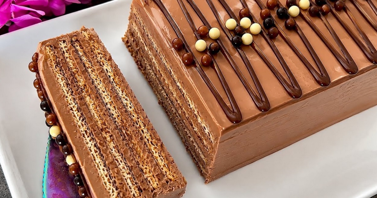 Nutella řezy bez pečení s oplatky