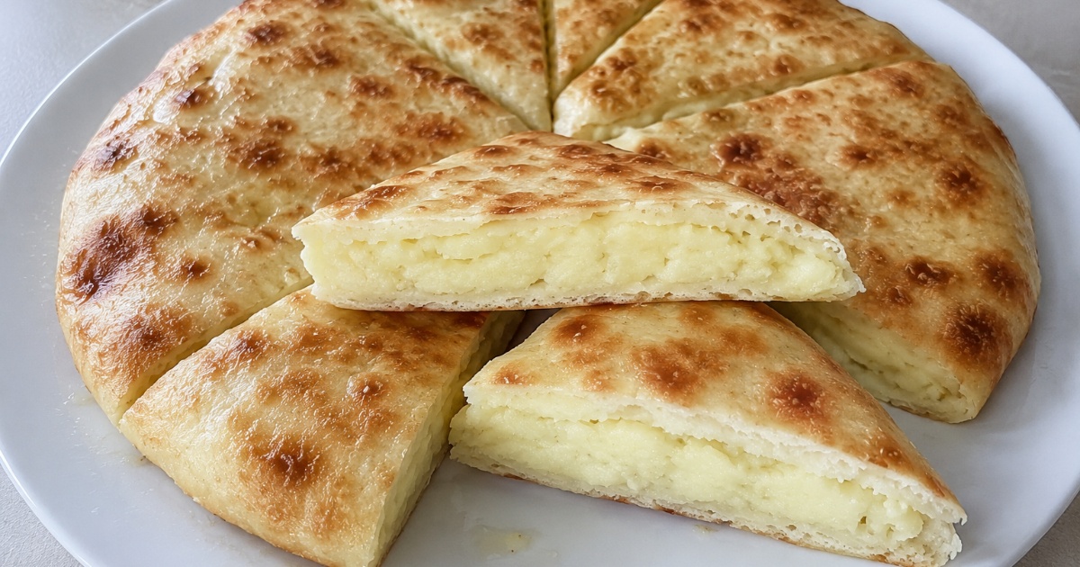 Plněné pita placky se sýrem a bramborovou náplní
