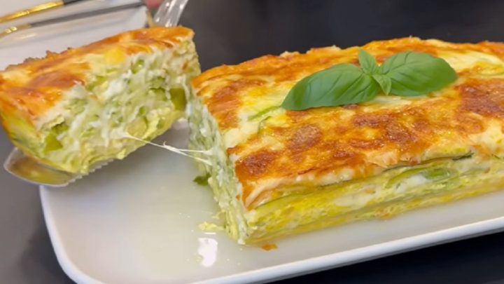 Cuketové lasagne se sýrem a bazalkou