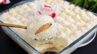 Kokosové tiramisu s bílou čokoládou