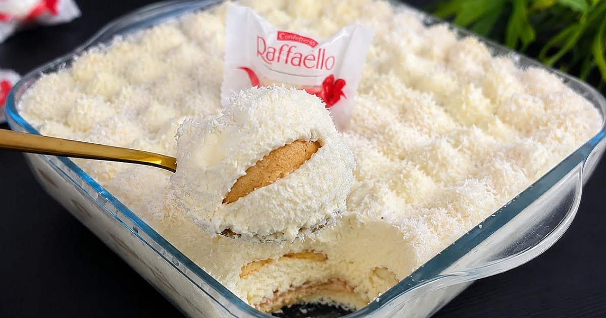 Kokosové tiramisu s bílou čokoládou