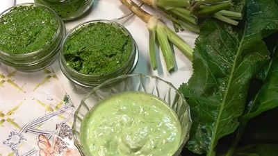 Rychlé domácí pesto z křenových listů