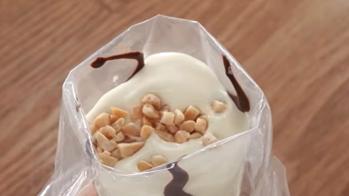 Domácí Cornetto s čokoládou a ořechy