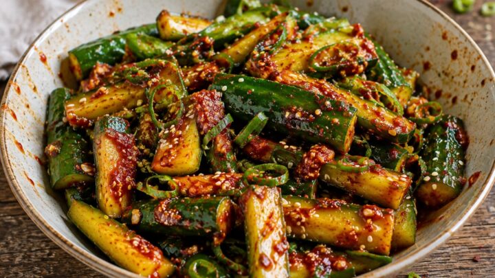 Asijský okurkový salát s chilli marinádou