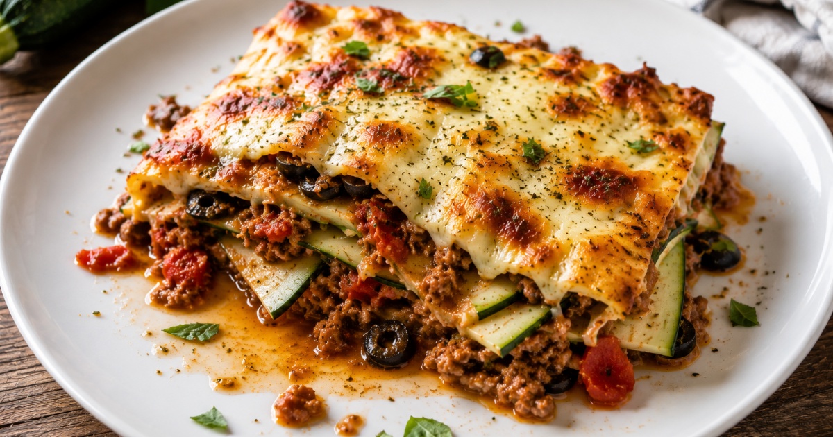 Cuketové lasagne bez těstovin