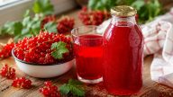 Domácí sirup z červeného rybízu