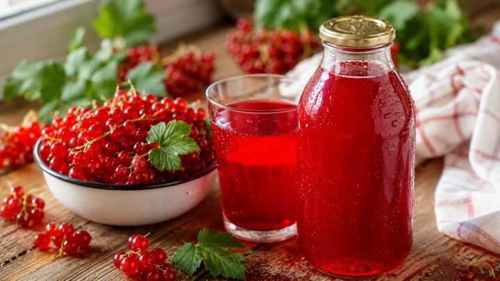 Domácí sirup z červeného rybízu