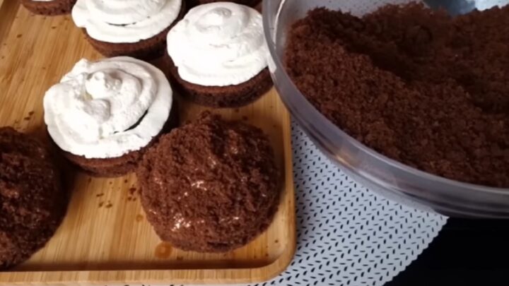 Kakaové mini dortíky s Nutellou