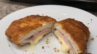 Kuřecí cordon bleu se šťavnatou sýrovou náplní