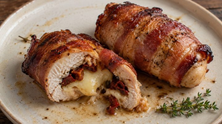 Kuřecí kapsy se slaninou a mozzarellou