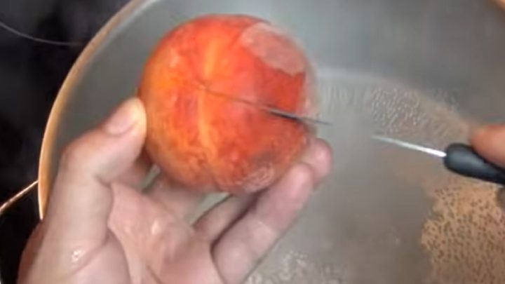 Broskvový kompot ve sladkém nálevu