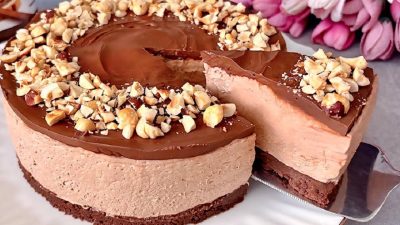 Nutellový cheesecake bez pečení