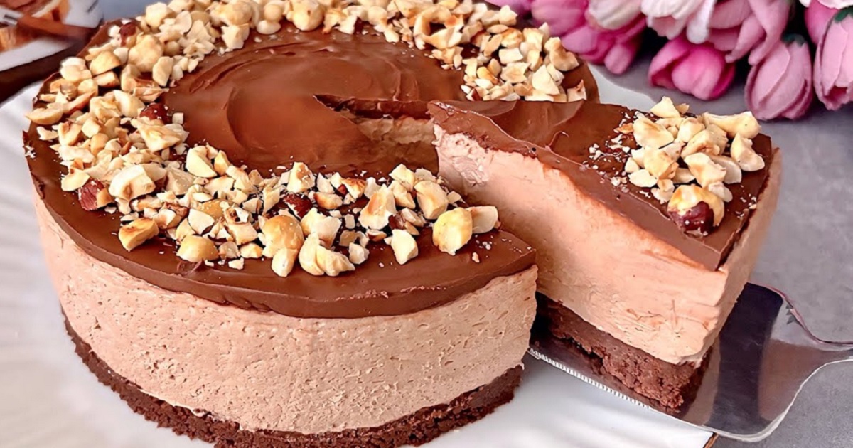 Nutellový cheesecake bez pečení