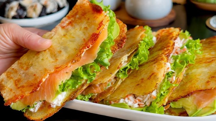 Bramborový wrap s uzeným lososem Bramborový wrap s uzeným lososem