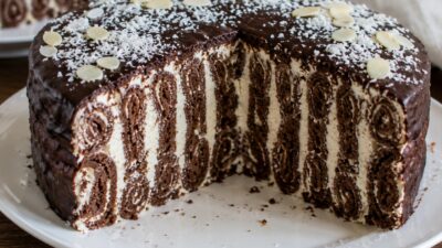 Roládový dort s mascarpone a čokoládou