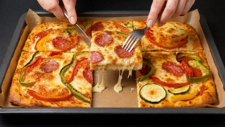 Rychlá cuketová pizza na plech Rychlá cuketová pizza na plech
