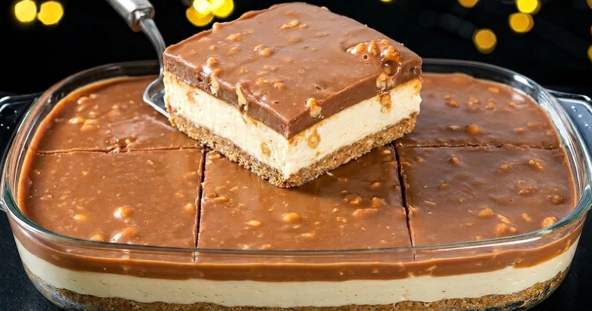 Rychlé Snickers řezy bez pečení