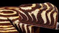 Zebra koláč s tvarohem a smetanou