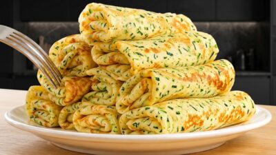 Cuketové palačinky se šunkou