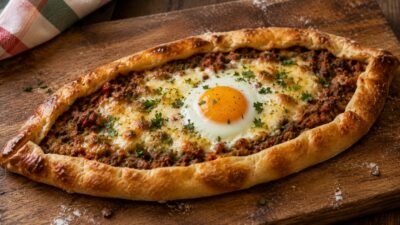 Domácí pide s hovězím masem