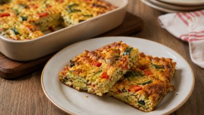 Italská frittata se zeleninou a čedarem