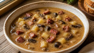 Poctivá bramborová polévka s houbami