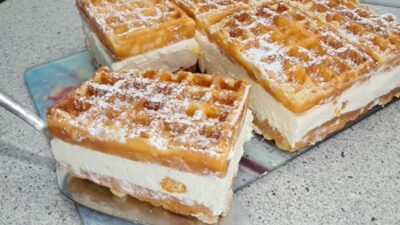 Rychlé vaflové řezy bez pečení
