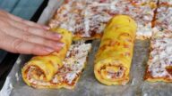 Slané palačinky z trouby se šunkou
