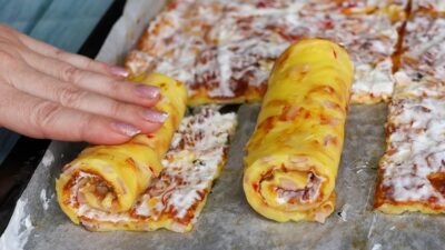 Slané palačinky z trouby se šunkou