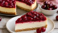 Tvarohový cheesecake s třešňovou vrstvou