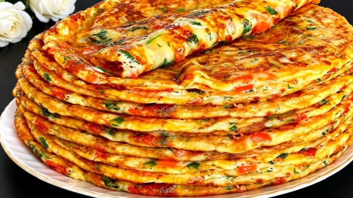 Kefírové palačinky se šunkou a cibulkou Kefírové palačinky se šunkou a cibulkou