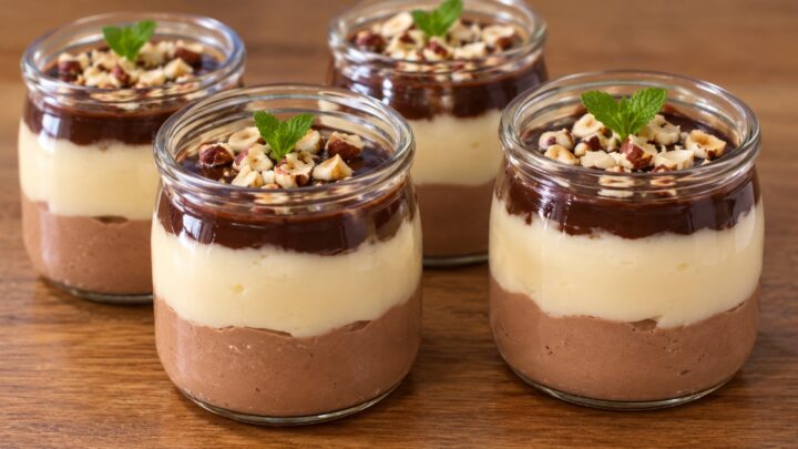 Kinder Bueno pohár ve sklenici