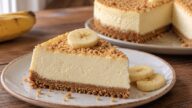 Křehký banánový cheesecake s tvarohem