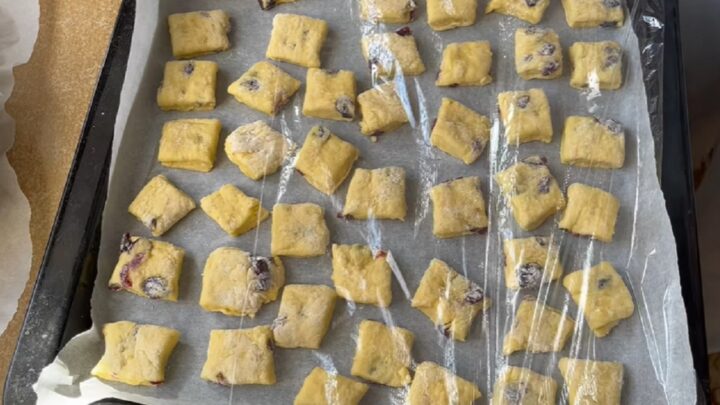 Rozinkové sušenky z kynutého těsta