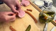 Putimský vepřový kotlet plněný uzeninou