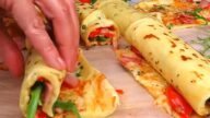 Líné palačinky se šunkou a mozzarellou