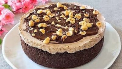 Šlehačkový Nutella dort bez pečení