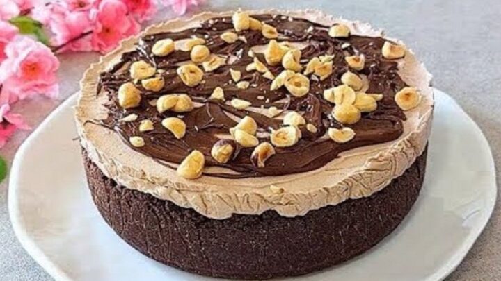 Šlehačkový Nutella dort bez pečení Šlehačkový Nutella dort bez pečení
