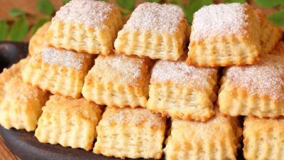 Napoleonské sušenky s tvarohem a vanilkou