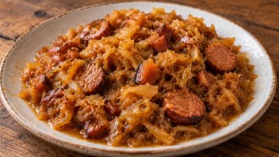 Bigos s klobásou a kysaným zelím