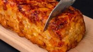 Mleté maso s bramborami a žampiony z trouby
