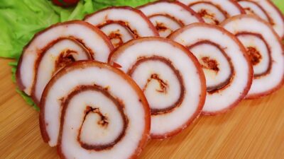 Papriková bůčková roláda s česnekem